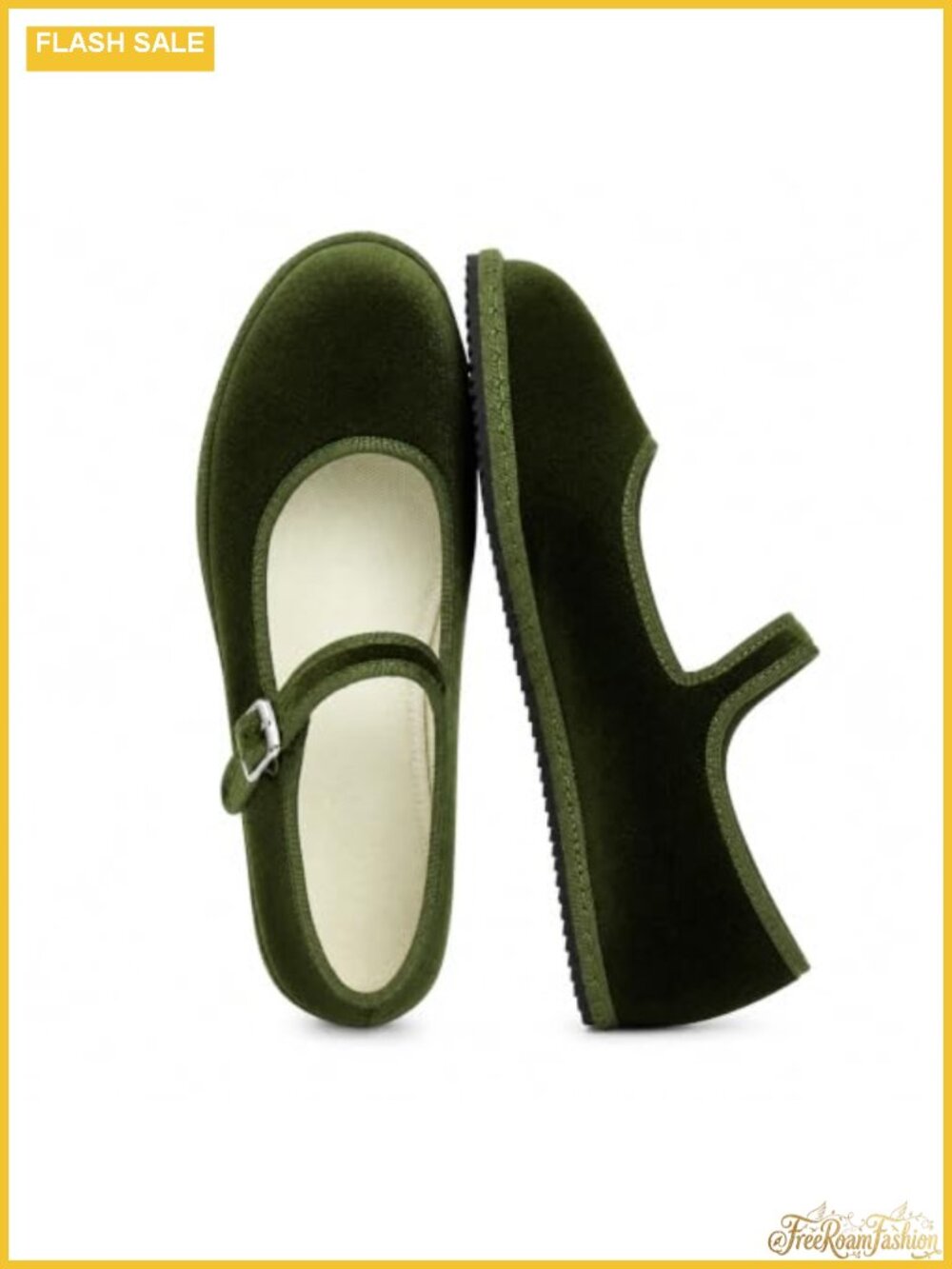 Velvet Mary Janes Flats Slip On Ballerina Shoes